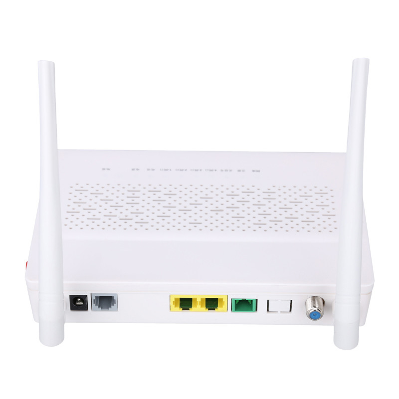 2.4GHz মাল্টি ফাংশন XPON ONU 1FE 1GE WIFI POTS CATV সাদা রঙের FTTH ONU ONT
