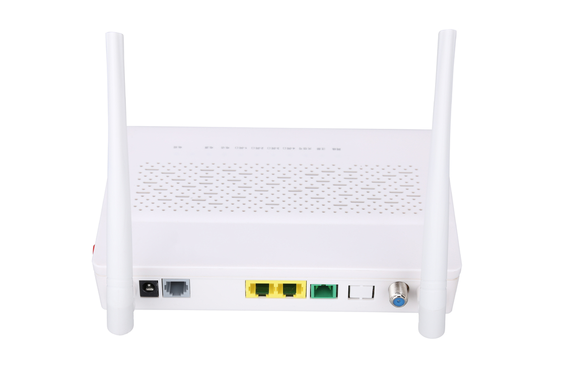 2.4GHz মাল্টি ফাংশন XPON ONU 1FE 1GE WIFI POTS CATV সাদা রঙের FTTH ONU ONT