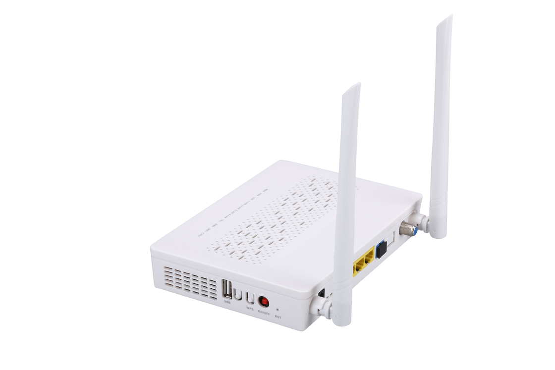 TX 1310nm RX 1490nm FTTH ONU ONT 3FE 1GE WIFI POTS CATV 2T2R মোড 5DBI গেইন ফ্রিকোয়েন্সি 2.4G