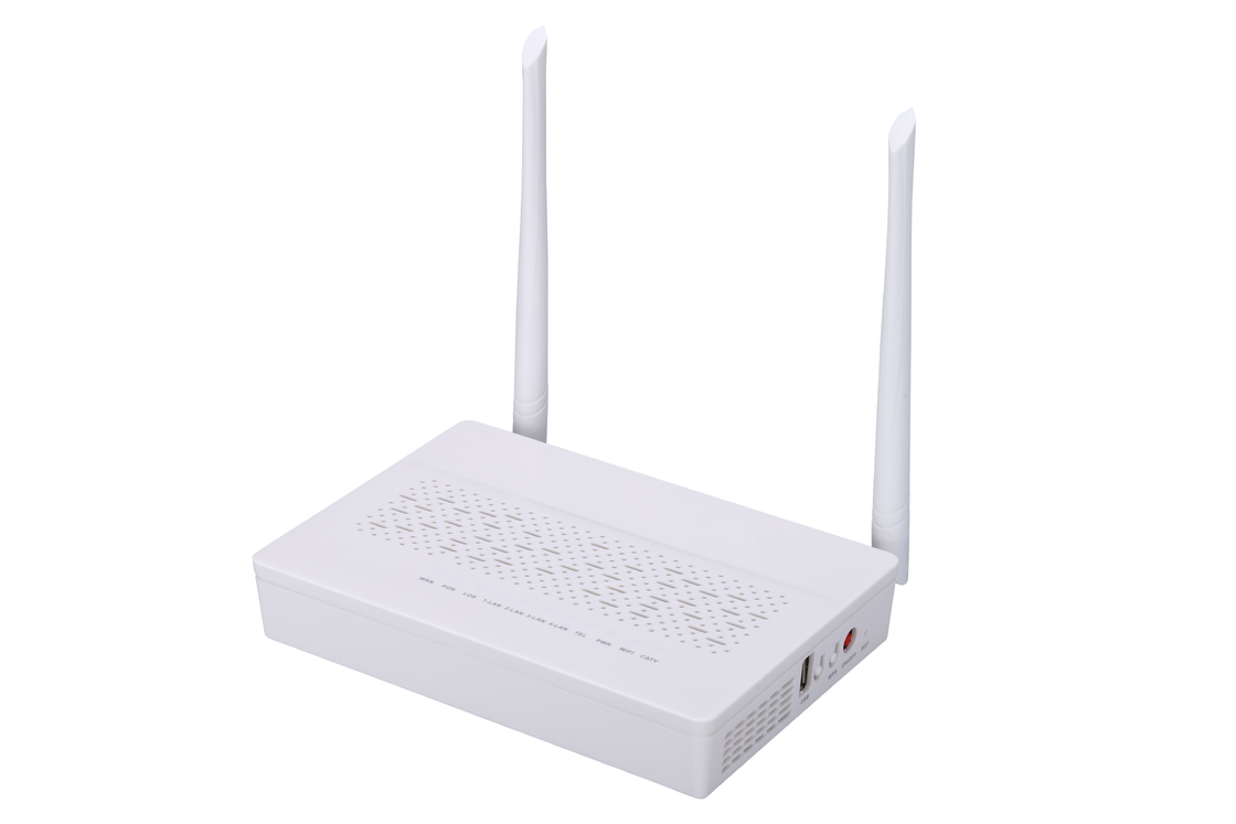 2T2R মোড GPON EPON ONU 3FE 1GE WIFI POTS CATV ডুয়াল ফাইবার FTTH ONU মডেম