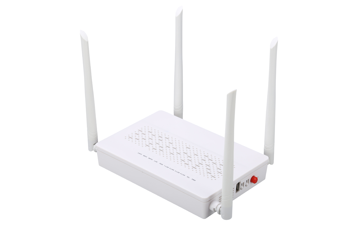 4GE 2.4G / 5G WIFI POTS CATV GPON ONU মডেম SC একক মোড একক ফাইবার