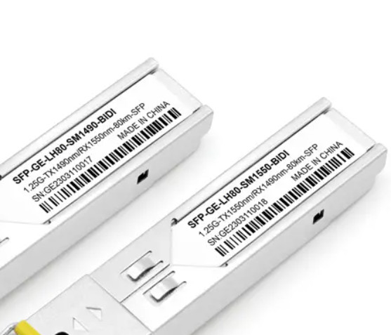 1.25G 80km SFP ফাইবার অপটিক ট্রান্সসিভার 1490/1550nm SC সংযোগকারী BIDI OEM প্রস্তুতকারক