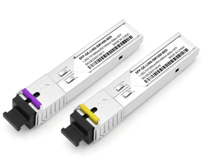 1.25G 80km SFP ফাইবার অপটিক ট্রান্সসিভার 1490/1550nm SC সংযোগকারী BIDI OEM প্রস্তুতকারক