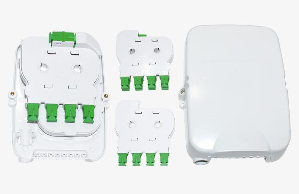 FTTH এর জন্য 8 ফাইবার ফাইবার অপটিক বিতরণ বক্স ওয়েট প্রুফ ফাইবার অপটিক স্প্লিটার বক্স