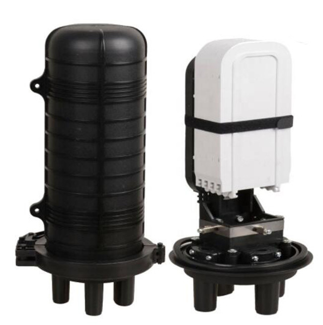 Ip68 24 48 96core ভার্টিকাল তাপ সঙ্কুচিত সিল গম্বুজ ফাইবার অপটিক বন্ধ 1 ইনলেট 3 আউটলেট