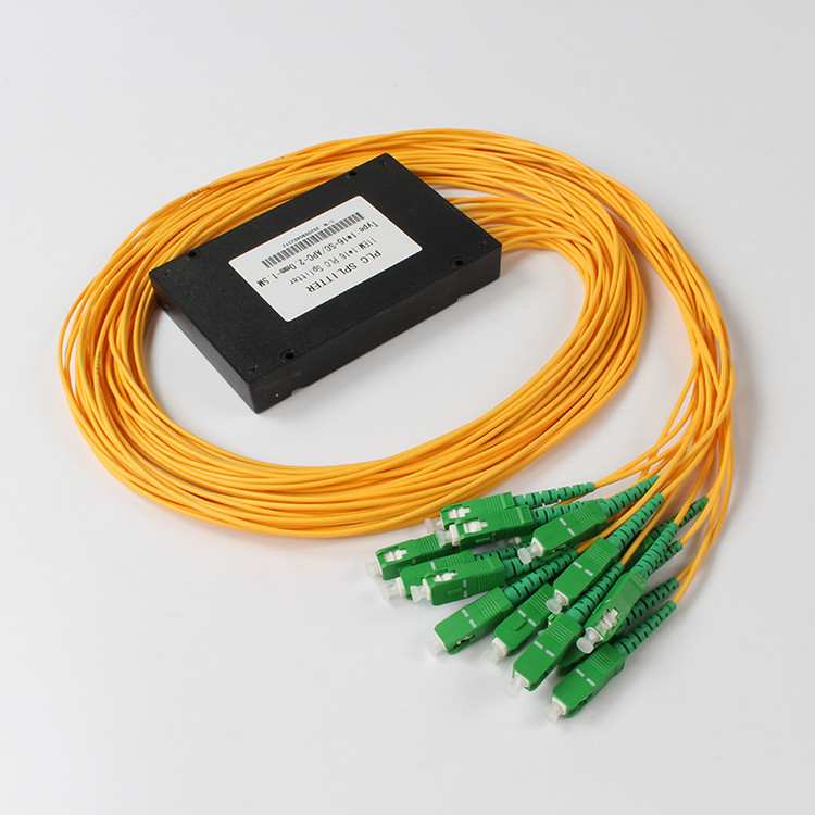 FTTX কেবল টেলিভিশনের জন্য SC APC 1x16 PLC ফাইবার স্প্লিটার অপটিক্যাল PLC স্প্লিটার
