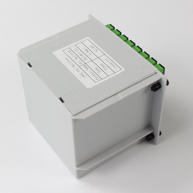 1X32 ফাইবার PLC স্প্লিটার SC APC সংযোগকারী 1310nm RL 55db ফাইবার 0.9mm